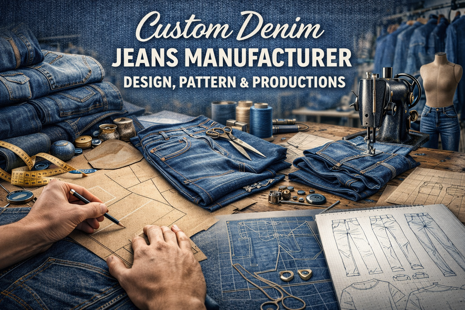 denim pattern making for custom jeans manufacturing