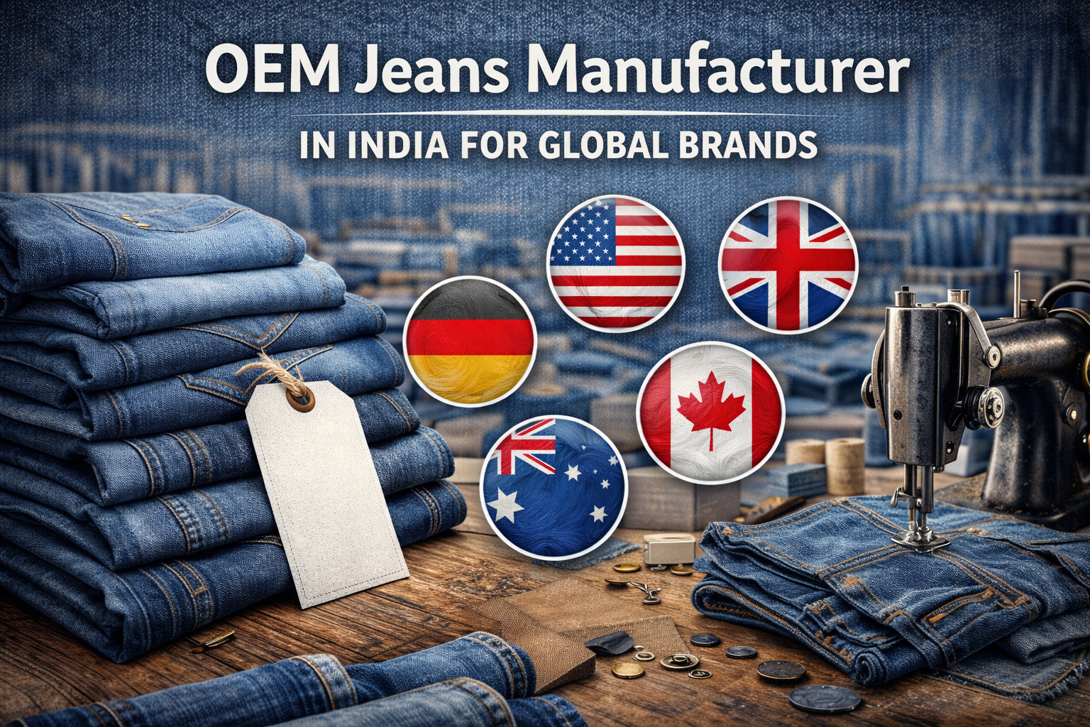 OEM jeans manufacturer in India for export quality denim production