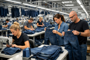 Men’s premium denim jeans manufacturing for Belgium private label brands
