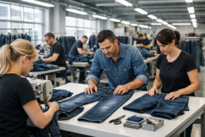 Premium men’s denim jeans manufacturing for Switzerland private label brands